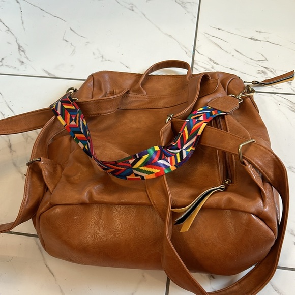 Faux Leather Backpack with shoulder strap - Picture 3 of 8